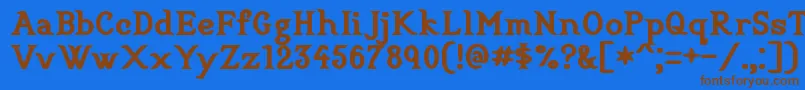 CookbookTitle Font – Brown Fonts on Blue Background
