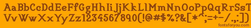 フォントCookbookTitle – オレンジの背景に茶色のフォント