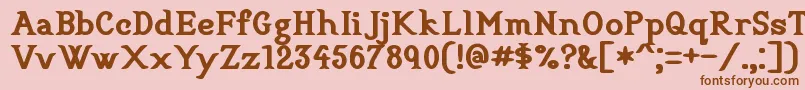 CookbookTitle Font – Brown Fonts on Pink Background