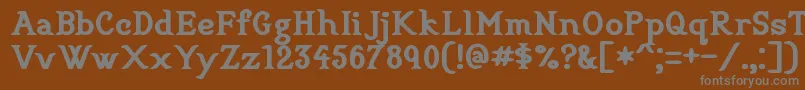 フォントCookbookTitle – 茶色の背景に灰色の文字
