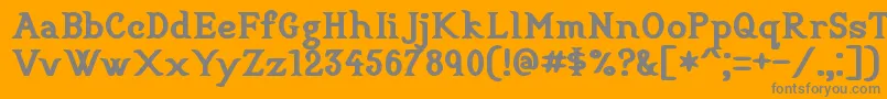 Czcionka CookbookTitle – szare czcionki na pomarańczowym tle