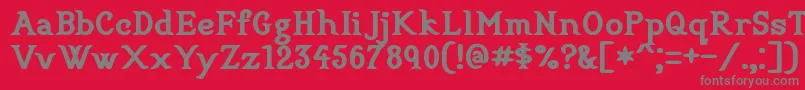 CookbookTitle Font – Gray Fonts on Red Background