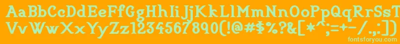 fuente CookbookTitle – Fuentes Verdes Sobre Fondo Naranja
