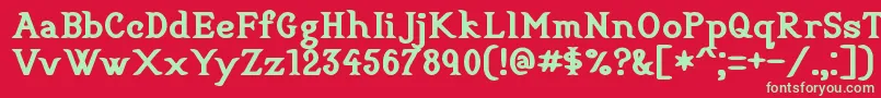 CookbookTitle Font – Green Fonts on Red Background