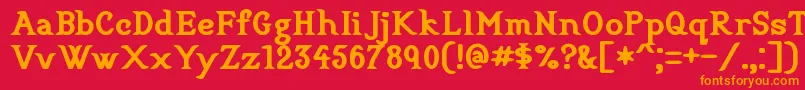 フォントCookbookTitle – 赤い背景にオレンジの文字