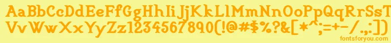 CookbookTitle Font – Orange Fonts on Yellow Background