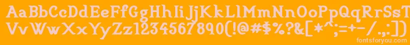 Police CookbookTitle – polices roses sur fond orange