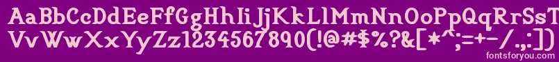 fuente CookbookTitle – Fuentes Rosadas Sobre Fondo Morado