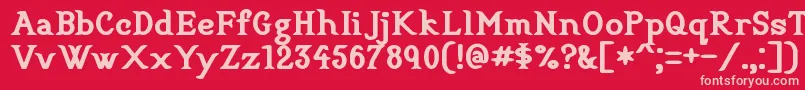 フォントCookbookTitle – 赤い背景にピンクのフォント