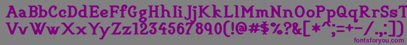 CookbookTitle-Schriftart – Violette Schriften auf grauem Hintergrund