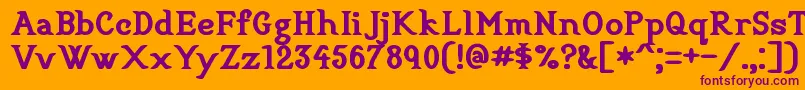 Police CookbookTitle – polices violettes sur fond orange
