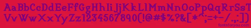 CookbookTitle Font – Purple Fonts on Red Background