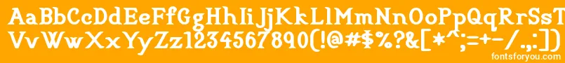 CookbookTitle Font – White Fonts on Orange Background
