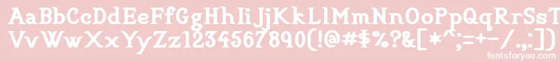 CookbookTitle Font – White Fonts on Pink Background