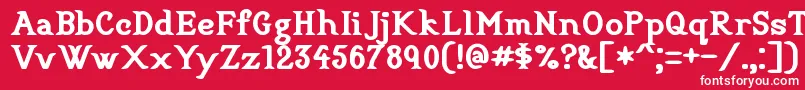 CookbookTitle Font – White Fonts on Red Background