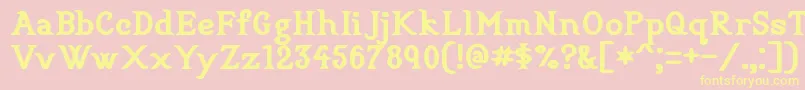 fuente CookbookTitle – Fuentes Amarillas Sobre Fondo Rosa