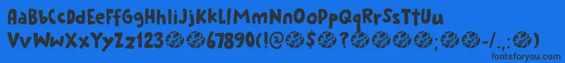 Шрифт Cookie Crumble DEMO – чёрные шрифты на синем фоне
