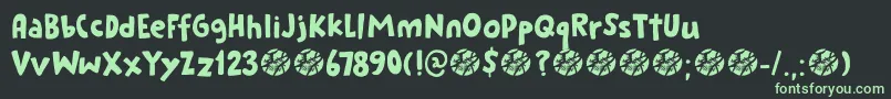 フォントCookie Crumble DEMO – 黒い背景に緑の文字