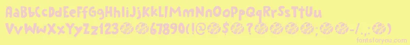 Cookie Crumble DEMO Font – Pink Fonts on Yellow Background