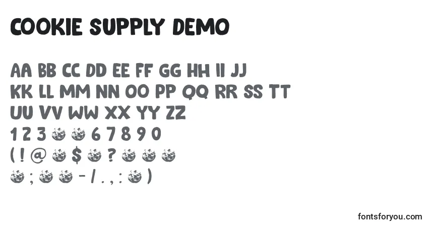 Cookie Supply DEMO Font – alphabet, numbers, special characters