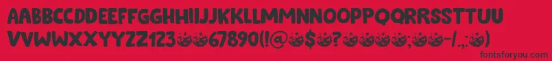 Cookie Supply DEMO Font – Black Fonts on Red Background