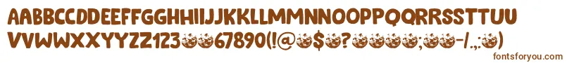 Cookie Supply DEMO Font – Brown Fonts on White Background