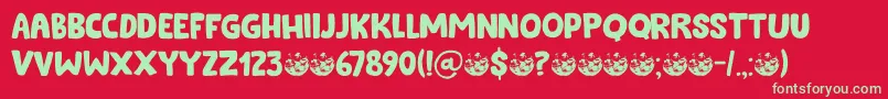 Cookie Supply DEMO Font – Green Fonts on Red Background