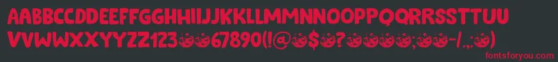 Cookie Supply DEMO Font – Red Fonts on Black Background