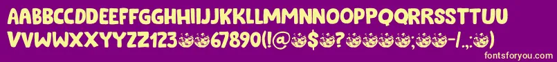 Cookie Supply DEMO Font – Yellow Fonts on Purple Background