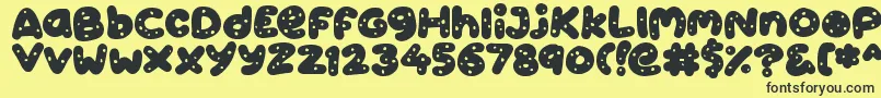 Cookies Font – Black Fonts on Yellow Background