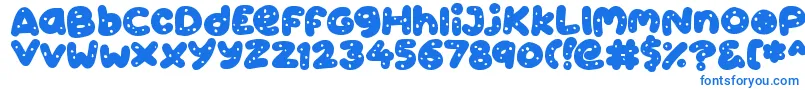 Cookies Font – Blue Fonts on White Background