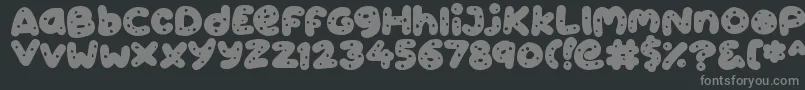 Cookies Font – Gray Fonts on Black Background