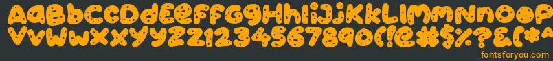 Cookies Font – Orange Fonts on Black Background