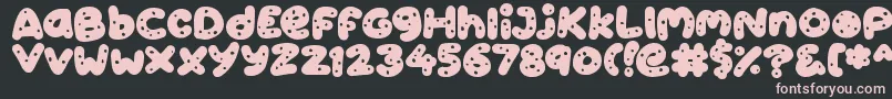 Cookies Font – Pink Fonts on Black Background