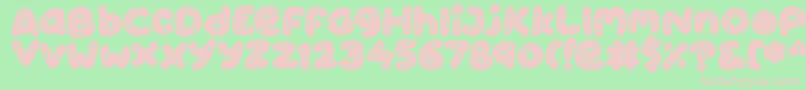 Cookies Font – Pink Fonts on Green Background