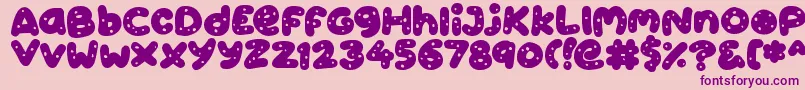 Cookies Font – Purple Fonts on Pink Background