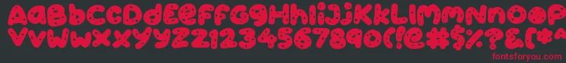 Cookies Font – Red Fonts on Black Background