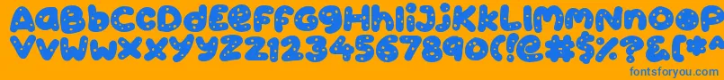 Weitere Informationen zur Cookies-Schriftart Cookies-Schriftart – Blaue Schriften auf orangefarbenem Hintergrund
