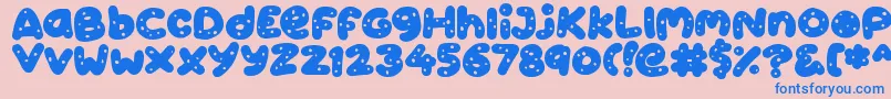 Cookies Font – Blue Fonts on Pink Background