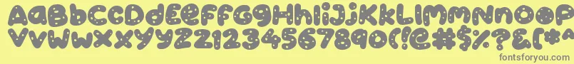 Cookies Font – Gray Fonts on Yellow Background