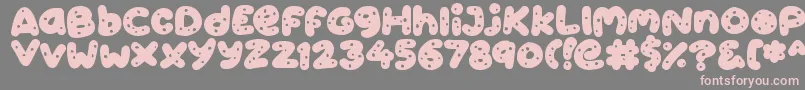 Cookies Font – Pink Fonts on Gray Background