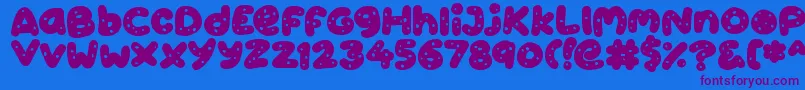 フォントCookies – 紫色のフォント、青い背景