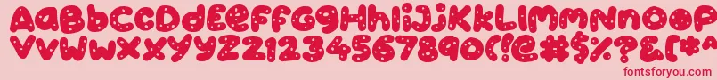 Cookies Font – Red Fonts on Pink Background