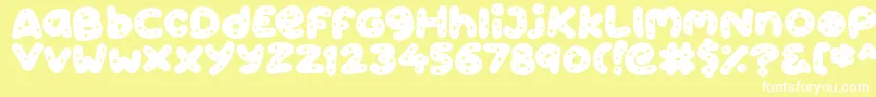 Cookies Font – White Fonts on Yellow Background