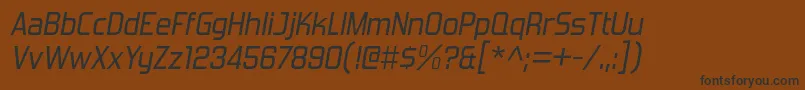 ForgottenFuturistRgIt Font – Black Fonts on Brown Background