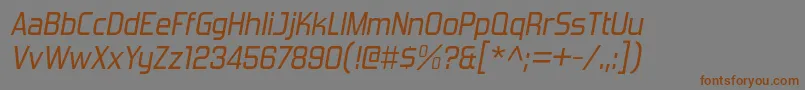 ForgottenFuturistRgIt Font – Brown Fonts on Gray Background
