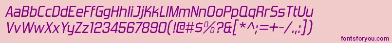 ForgottenFuturistRgIt Font – Purple Fonts on Pink Background