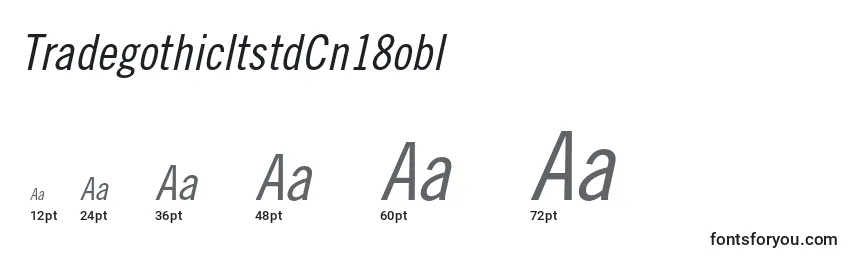 sizes of tradegothicltstdcn18obl font, tradegothicltstdcn18obl sizes