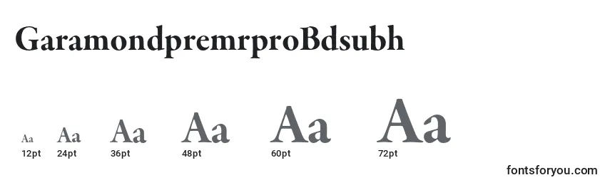 sizes of garamondpremrprobdsubh font, garamondpremrprobdsubh sizes