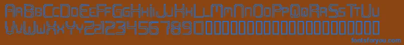 Openmind2 Font – Blue Fonts on Brown Background